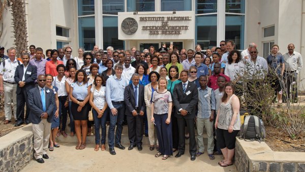 Participants of the scientific symposium at INDP in Mindelo, Capo Verde. Photo: Björn Fiedler, GEOMAR