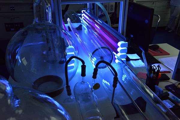 The team succeeded in proving this process in laboratory experiments using a special flow apparatus at TROPOS in Leipzig, which allows interference-free investigations of gas phase reactions at atmospheric pressure. Photo: Tilo Arnhold, TROPOS The team succeeded in proving this process in laboratory experiments using a special flow apparatus at TROPOS in Leipzig, which allows interference-free investigations of gas phase reactions at atmospheric pressure. Photo: Tilo Arnhold, TROPOS
